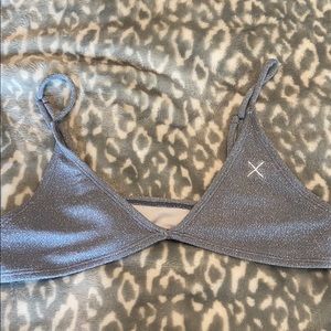 BoutineLA Shimmer Top Light Blue